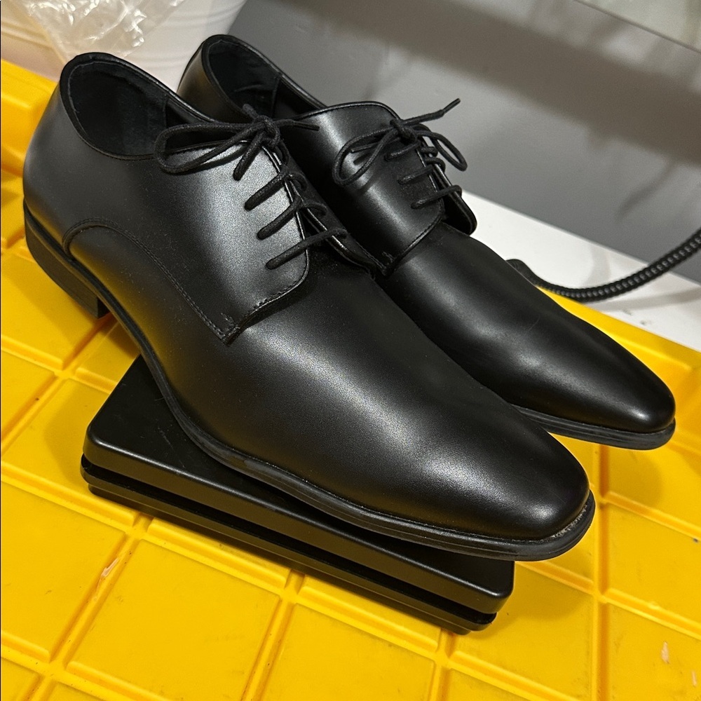 Seven/26 Black Matte Mens Dress Shoes A10184 Size 13R - Picture 4 of 9